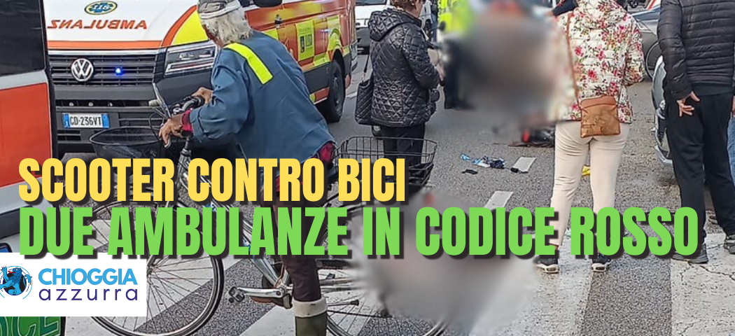 SCOOTER CONTRO BICI - AMBULANZE IN CODICE ROSSO PER I DUE CONDUCENTI  