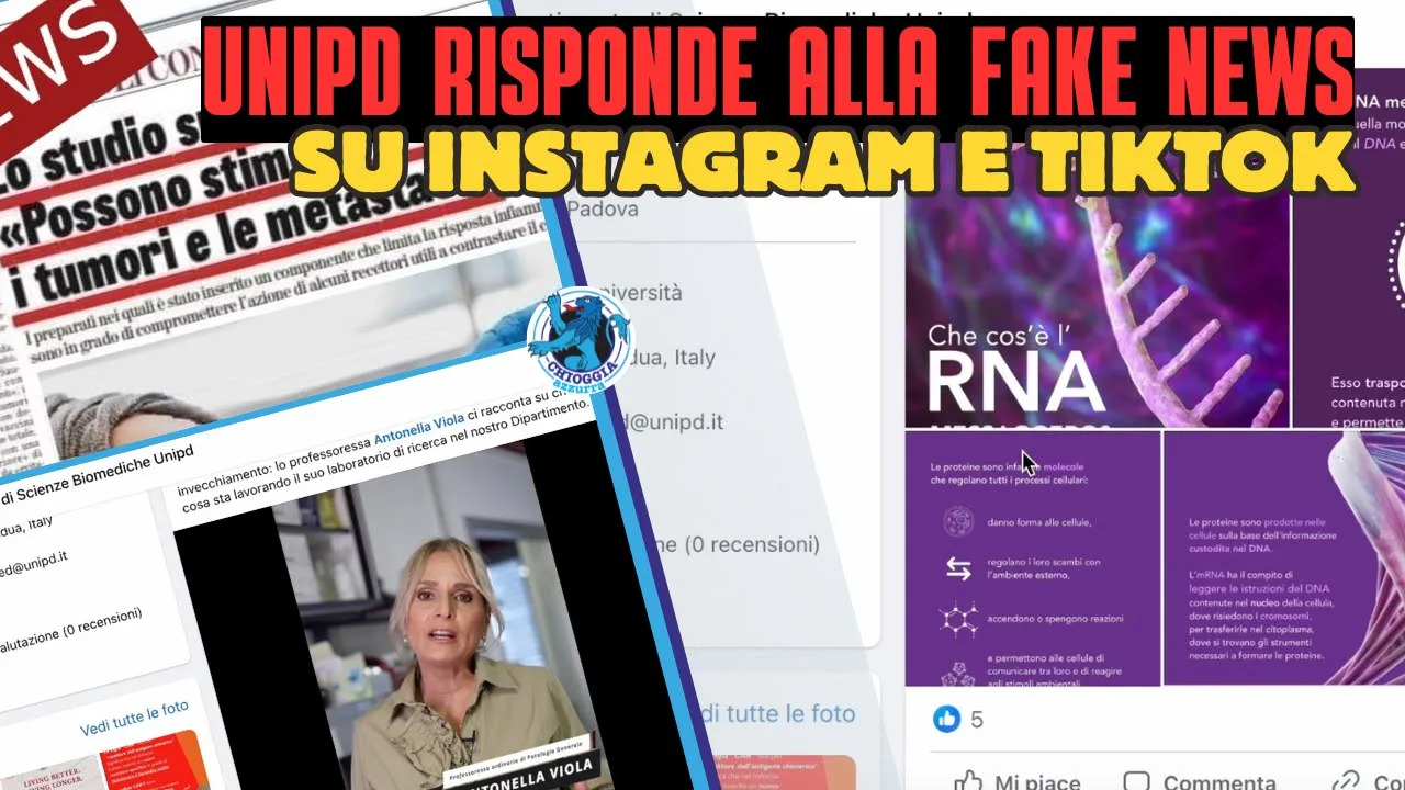 FINALMENTE LA RISPOSTA DELL'UNIVERSITA' DI PADOVA ALLE FAKE NEWS SU INSTAGRAM E TIKTOK