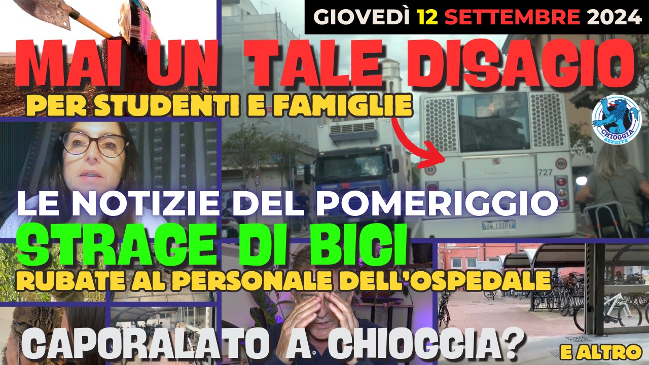 COSA C'E' DI NUOVO, Le notizie di oggi, giovedì 12  settembre